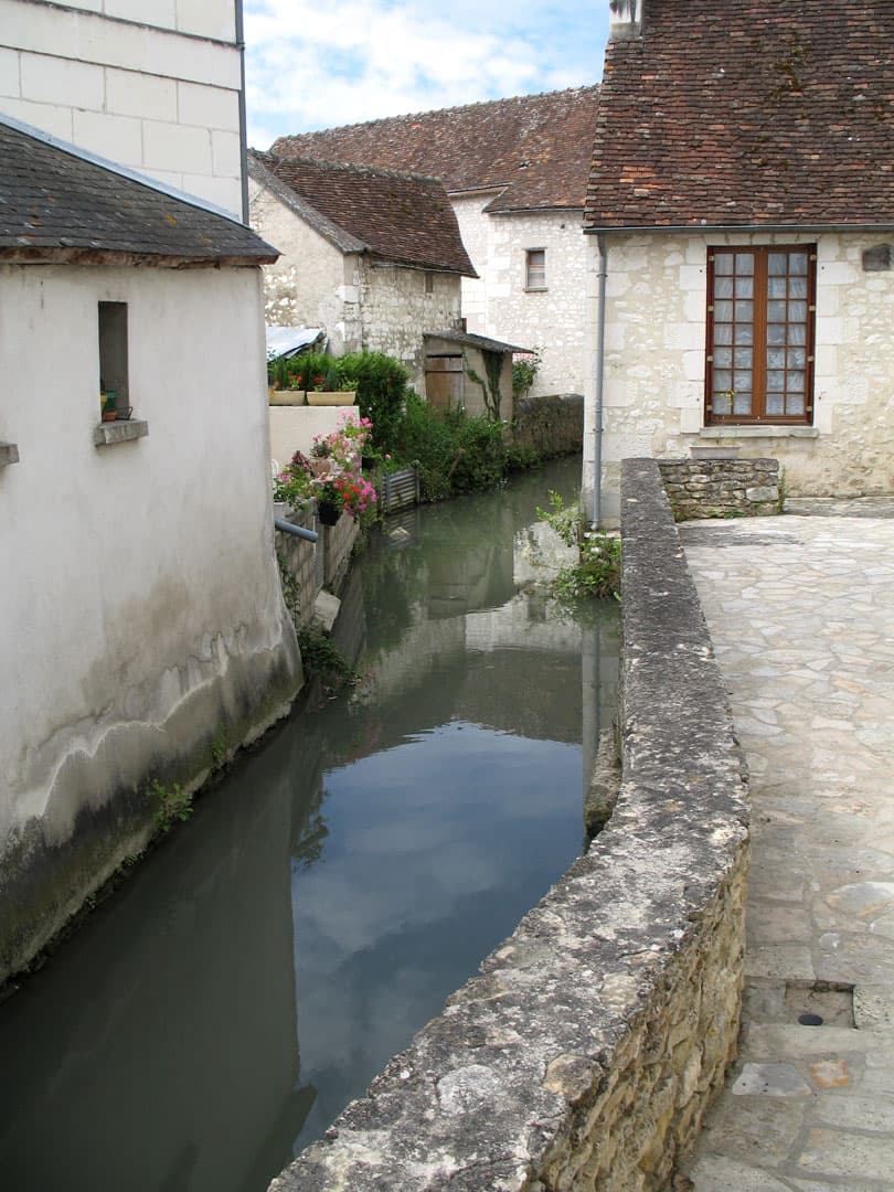 Ligueil et la rivière l’Esves, en Touraine